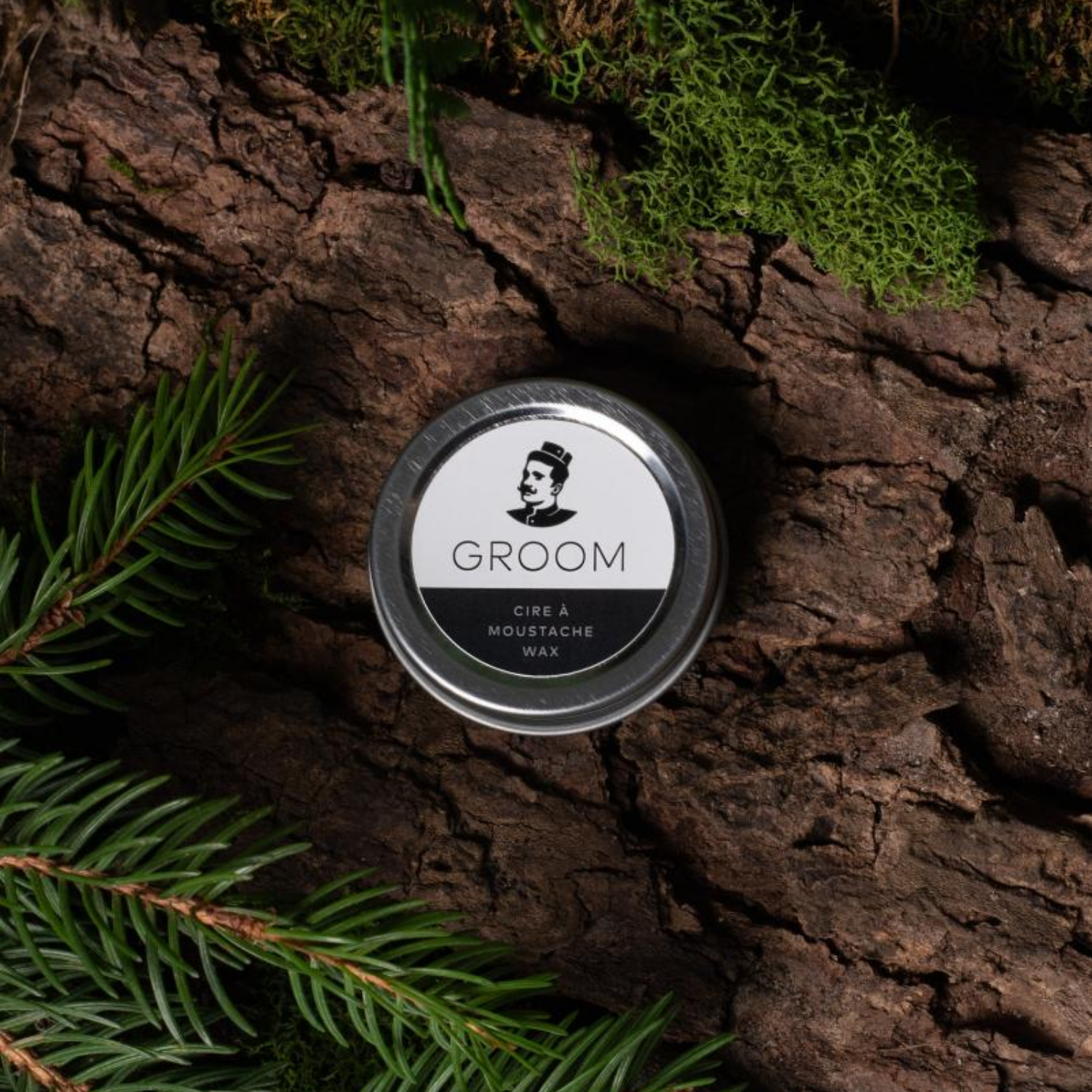 Cire à moustache Groom 15 ml – cire coiffante naturelle tenue forte
