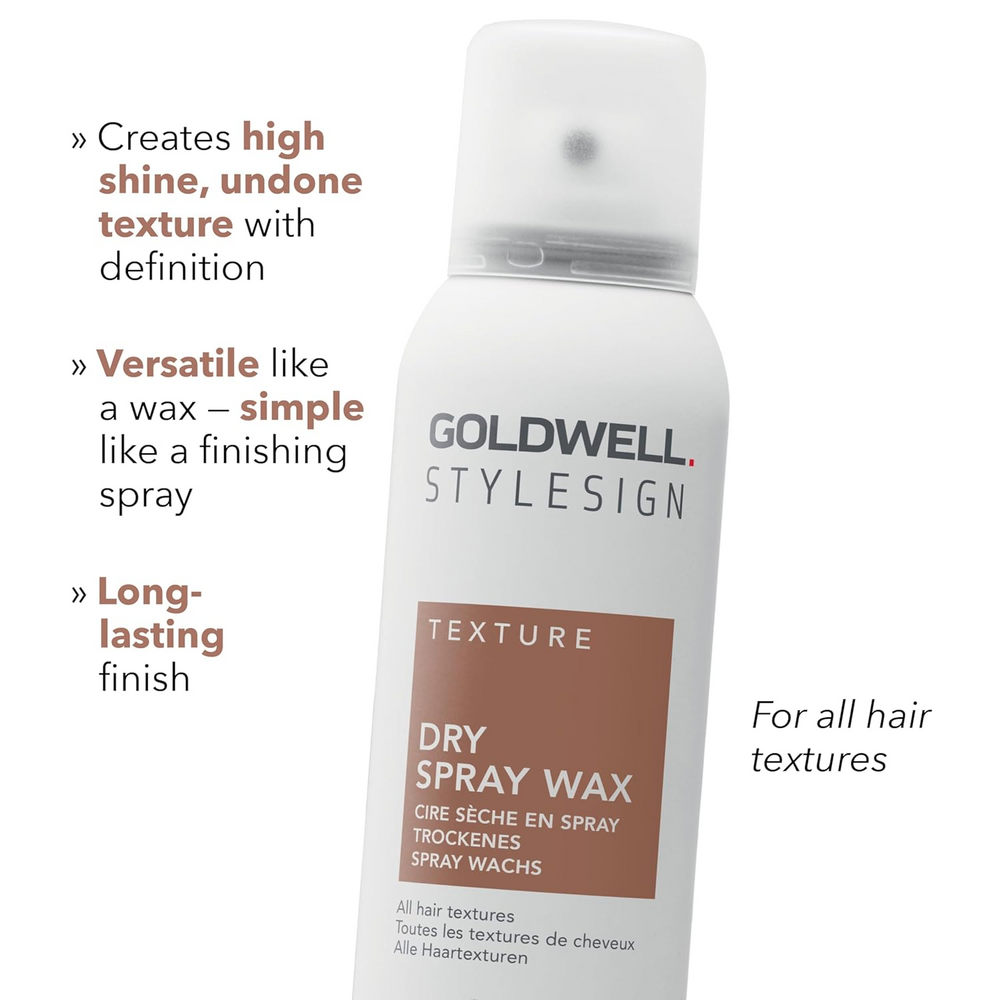 Spray Goldwell Stylesign Cire sèche 150 ml – flacon en spray vu de face sur fond neutre