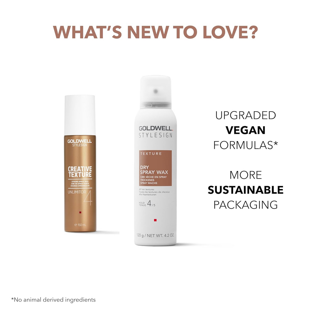 Spray Goldwell Stylesign Cire sèche 150 ml – flacon en spray vu de face sur fond neutre