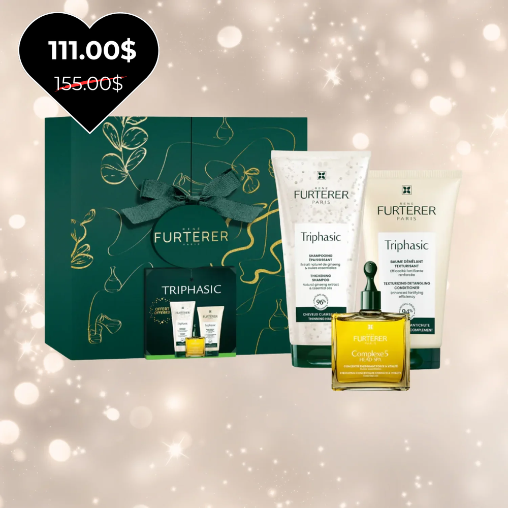 Coffret Triphasic 2025 René Furterer — shampooing, baume démêlant, Complexe 5