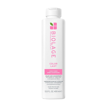 Conditioner Biolage ColorLast, soin après‑shampooing sans parabènes ni silicones pour cheveux colorés, brillance & protection de la couleur.