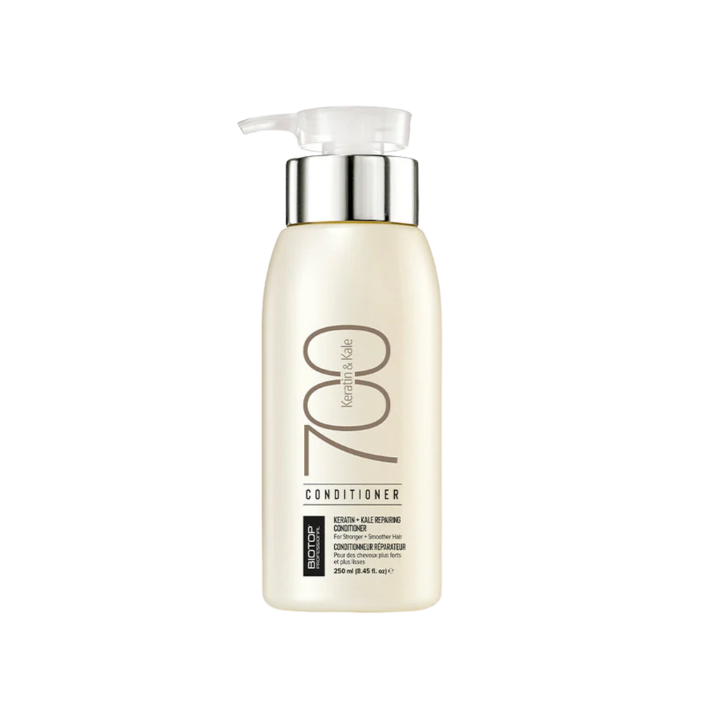 Tube de conditioner Biotop 700 Keratin & Kale (250 mL) avec design élégant.