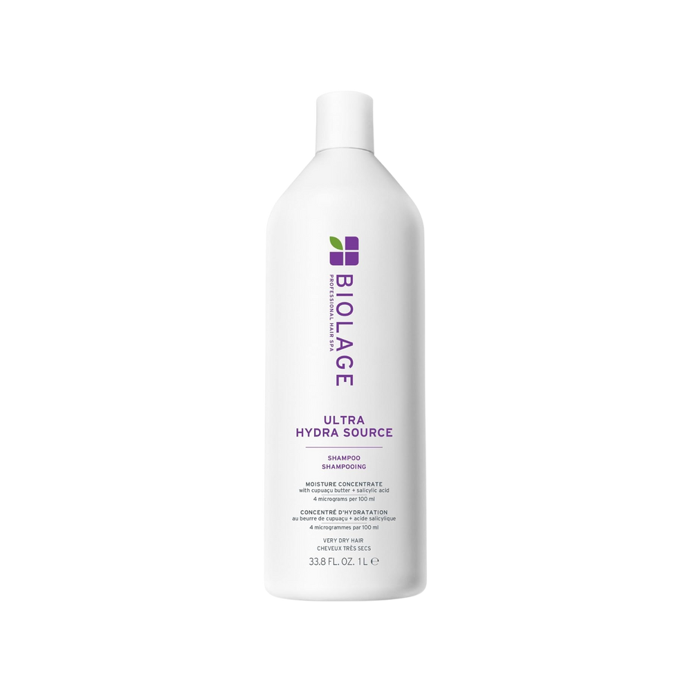 Pot du conditioner Biolage HydraSource, soin hydratant intense sans parabènes pour cheveux très secs.
