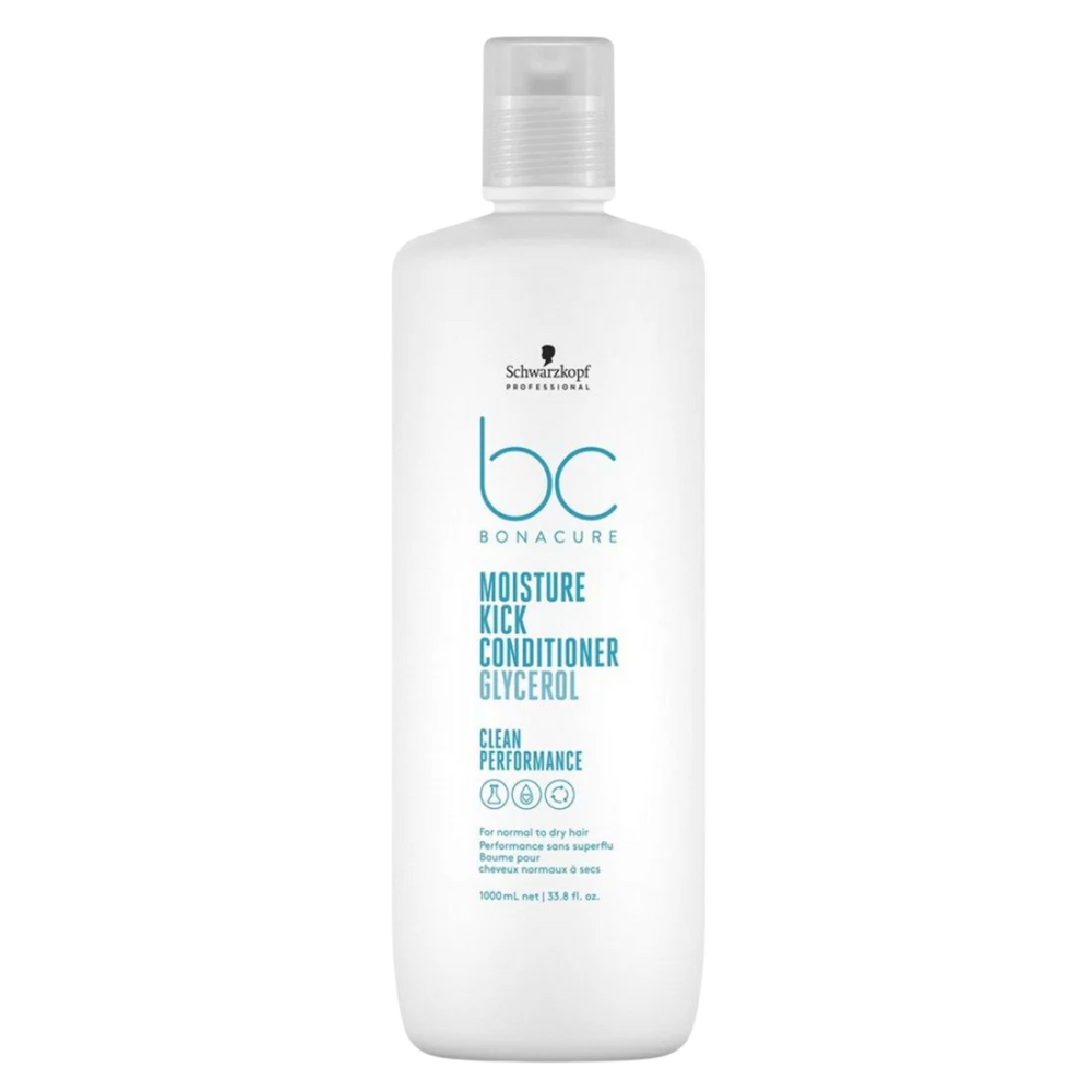 Flacon du Conditionneur Bonacure Moisture Kick — soin hydratant léger pour cheveux secs
