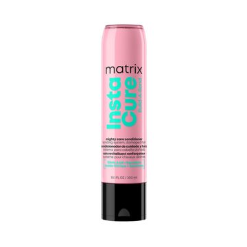 “Tube de conditionneur Instacure Matrix – flacon crème avec logo et indication anti‑casse”