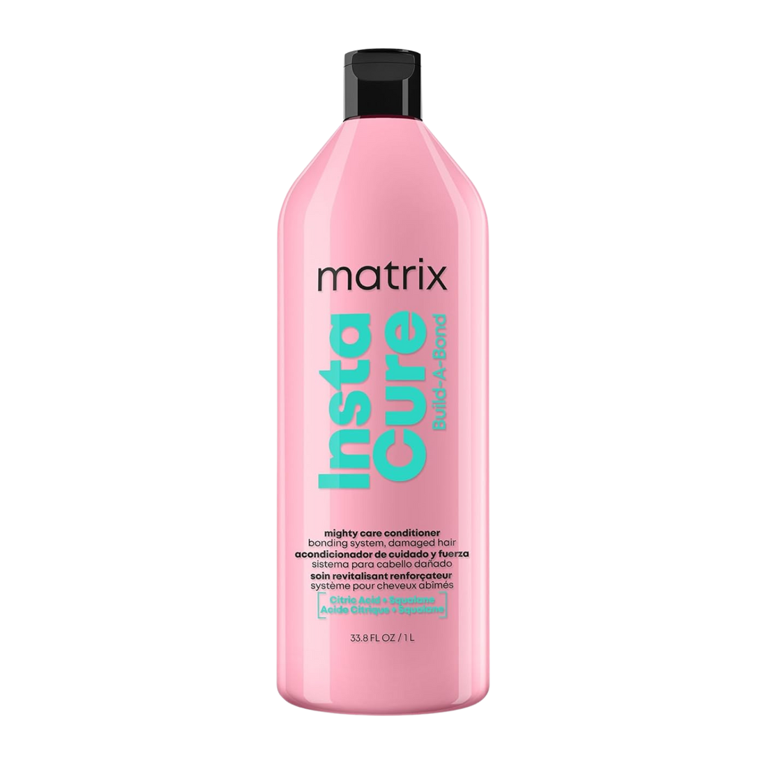 “Tube de conditionneur Instacure Matrix – flacon crème avec logo et indication anti‑casse”