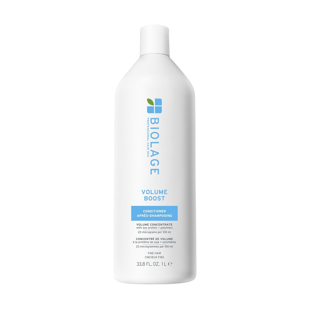 Tube conditionneur VolumeBoost – étiquette visible, volumeBoost marqué