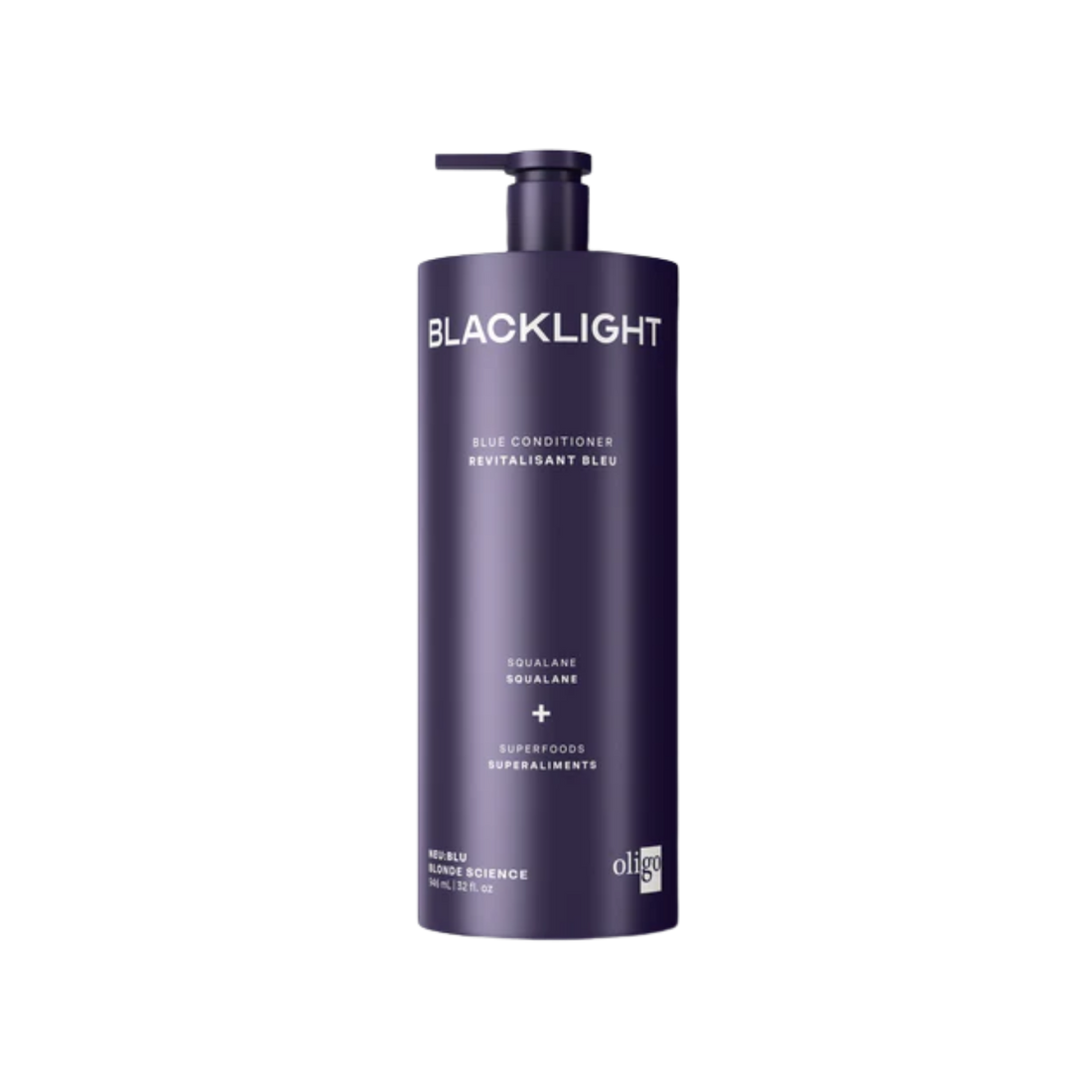 Conditionneur bleu tonifiant Oligo Blacklight pour cheveux blonds éclatants sans tons cuivrés
