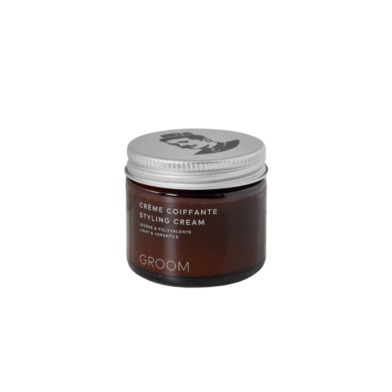 Pot de 60 ml de Crème Coiffante Groom – soin coiffant naturel au beurre de karité, parfum genévrier et lime

