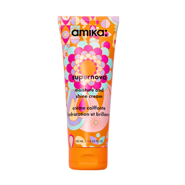 Flacon de la crème amika Supernova pour cheveux hydratés, lisses et brillants

