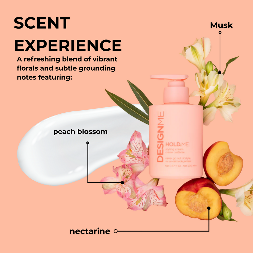 Pot de crème coiffante HOLD.ME DESIGNME, lisse, contrôle les frisottis, tenue légère et thermoprotectrice