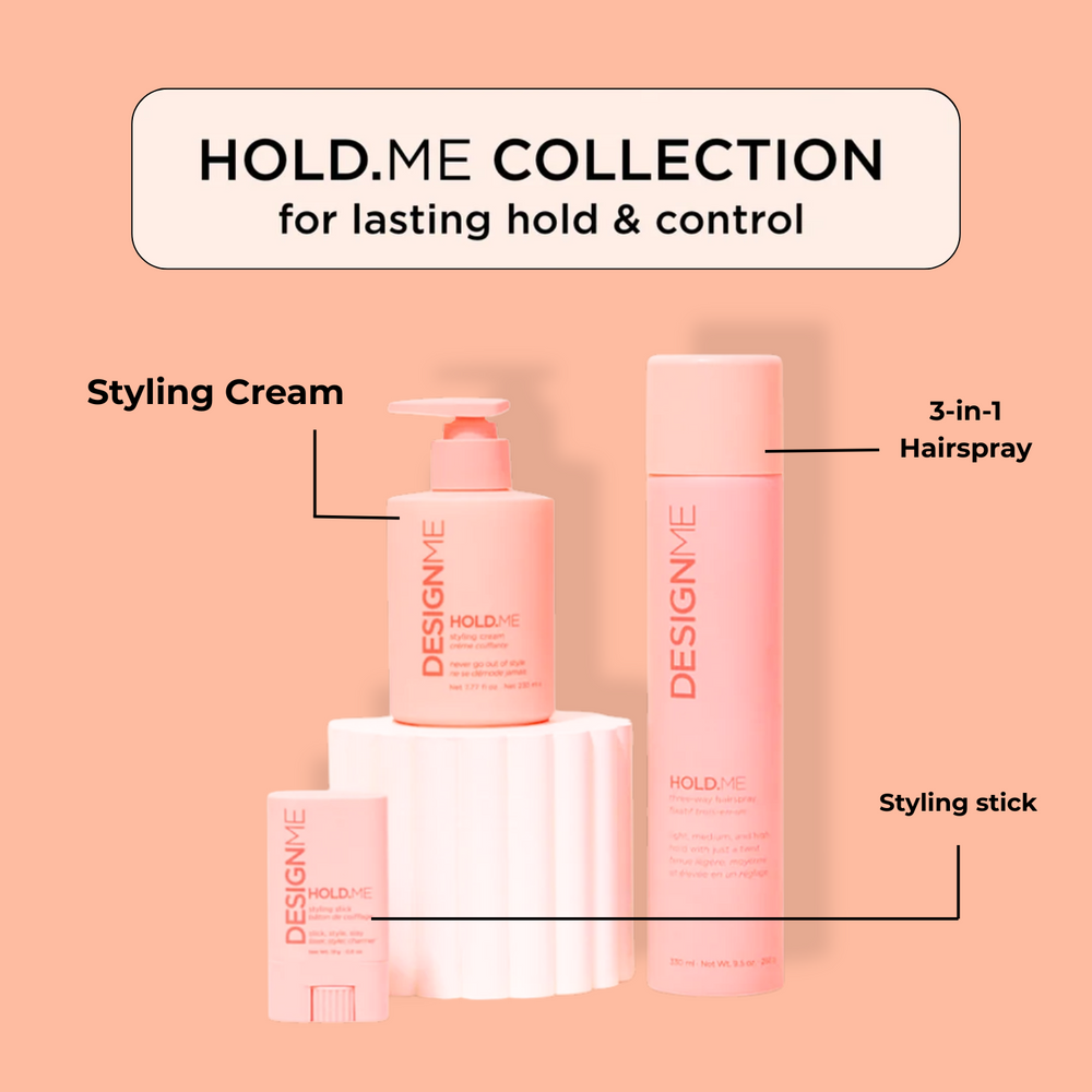 Pot de crème coiffante HOLD.ME DESIGNME, lisse, contrôle les frisottis, tenue légère et thermoprotectrice