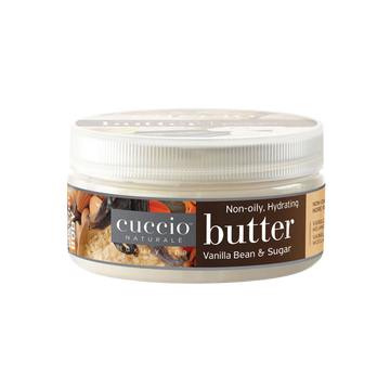 Pot de beurre corporel Cuccio Vanilla Bean & Sugar – crème onctueuse parfum vanille et sucre