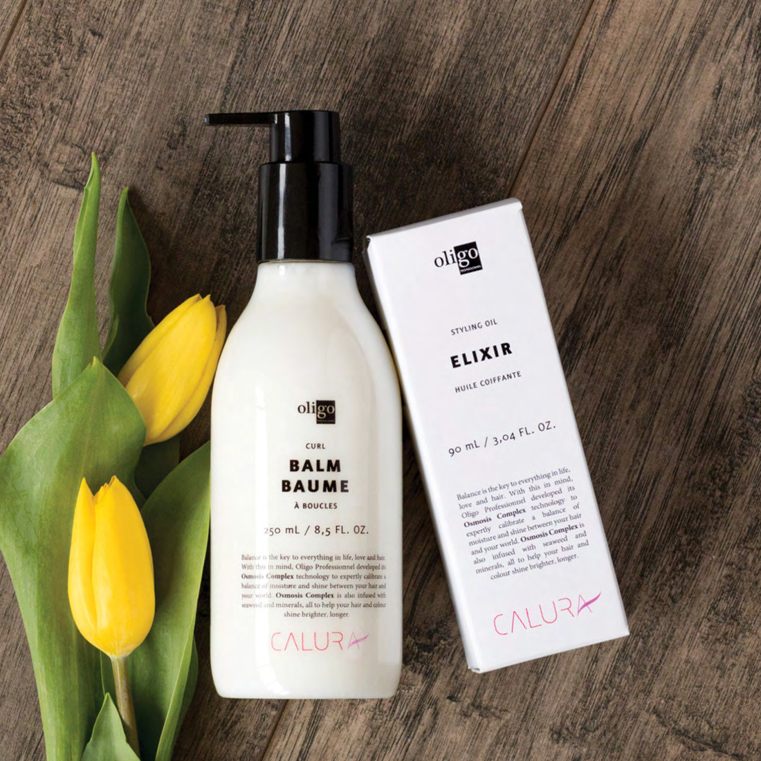 “Flacon Oligo Styling Oil Elixir – huile capillaire légère anti‑frisottis”