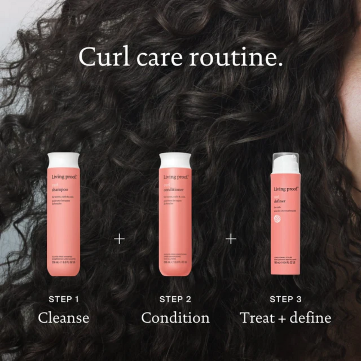Flacon de Curl Shampoo Living Proof – shampooing sans sulfate pour cheveux bouclés, frisés ou ondulés – 355ml

