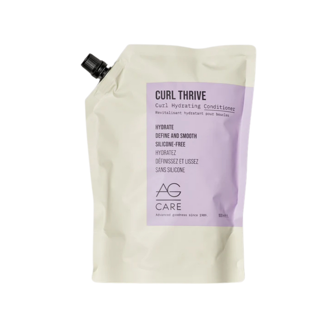 “Bouteille AG Care Curl Thrive Hydrating Conditioner pour cheveux bouclés”