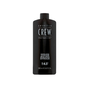 Bouteille 500 ml de développeur American Crew Precision Blend 15 Vol 4,5 % pour coloration professionnelle.