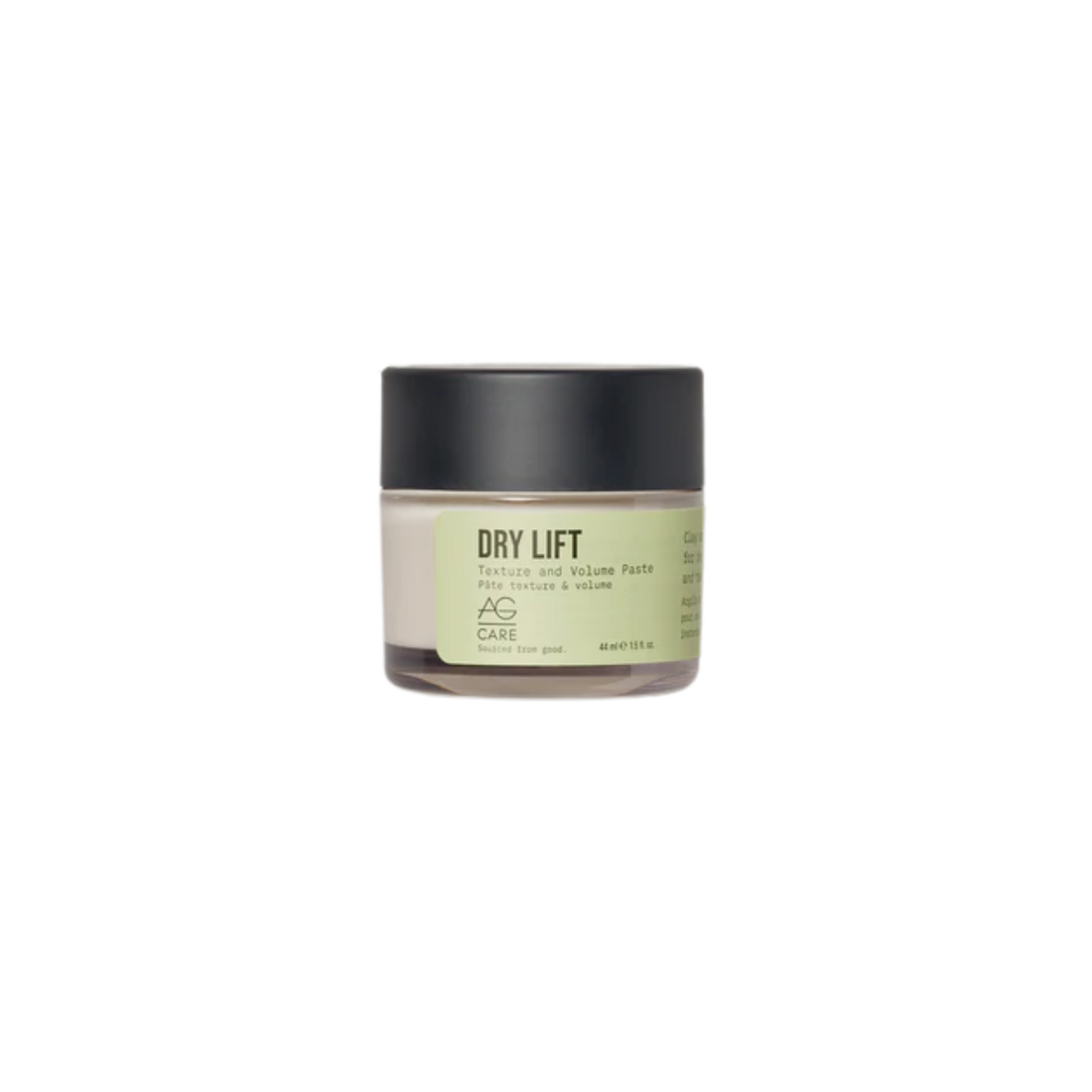 Pot de AG Care Dry Lift Texture & Volume Paste, cheveux secs texturisés en arrière-plan