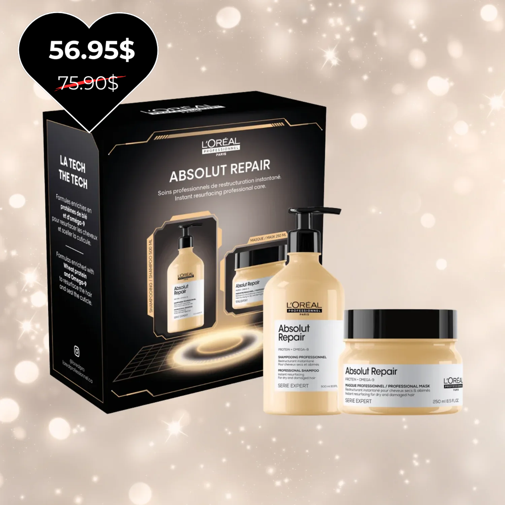 Duo L’Oréal Professionnel Absolut Repair – shampooing et soin réparateur
