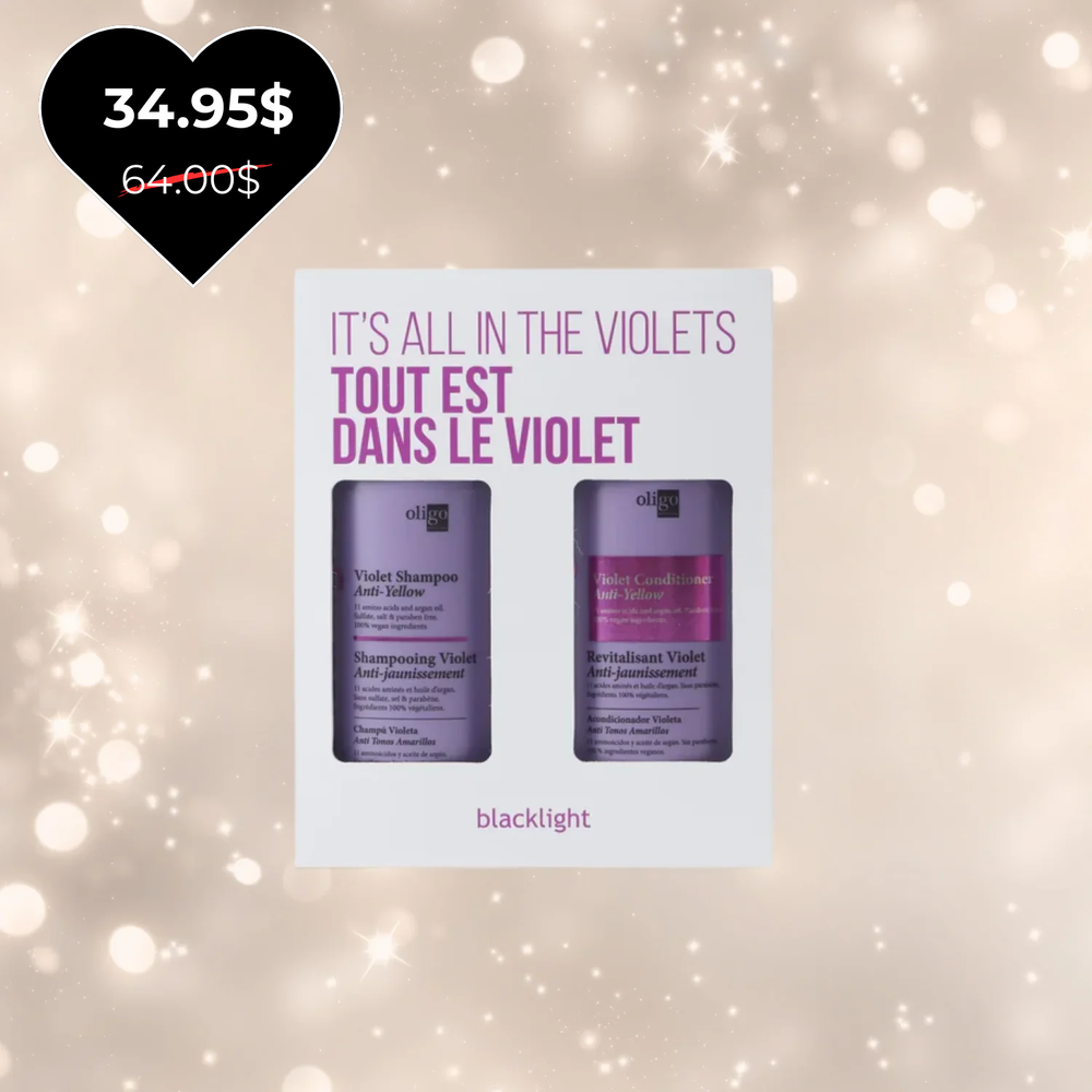 Duo Blacklight “It’s All in the Violet” — shampooing violet et revitalisant