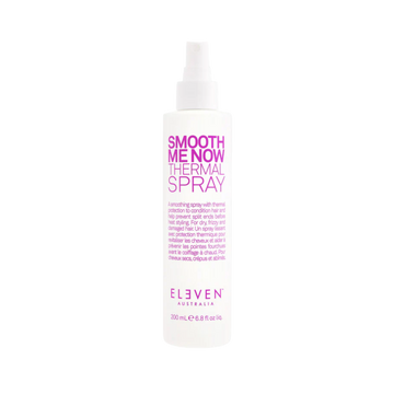 Flacon du spray thermique Eleven Australia Smooth Me Now 200 ml – protection, lissage et brillance