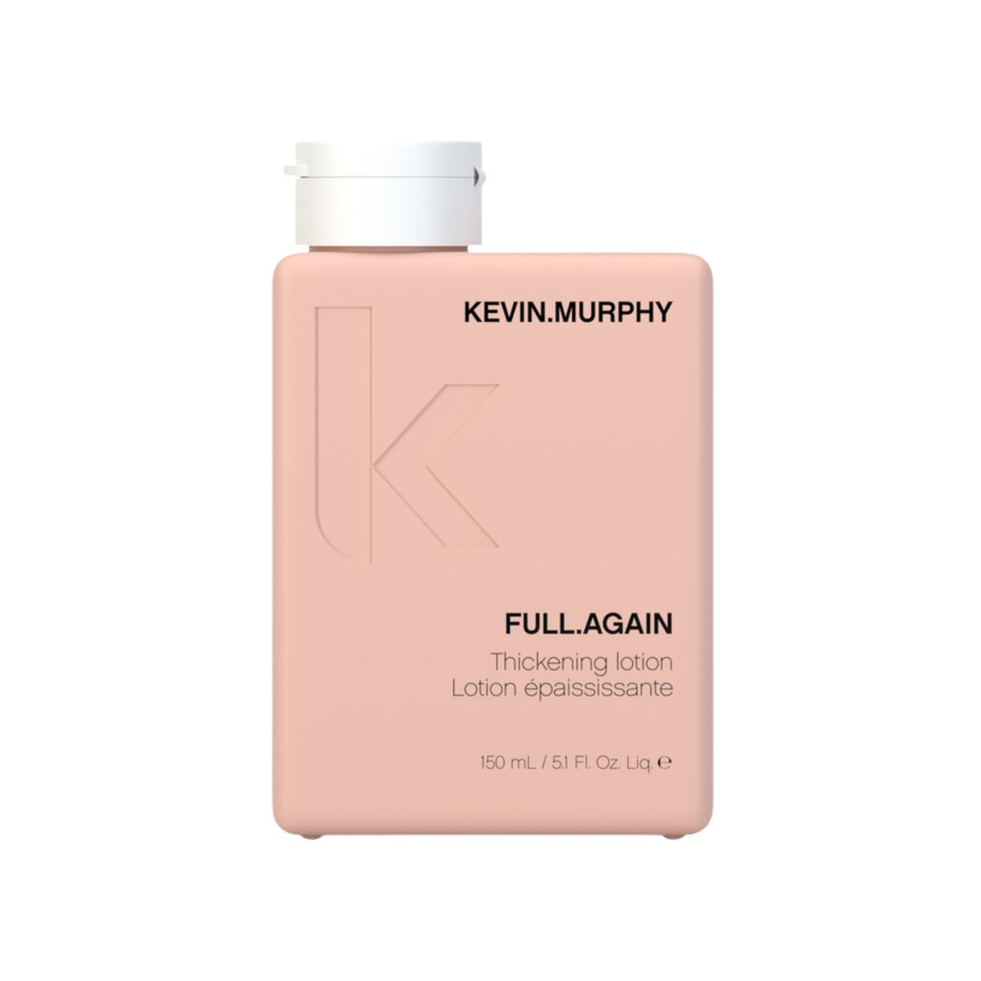 Flacon de la lotion épaississante FULL.AGAIN 150 ml de Kevin Murphy posé sur fond clair