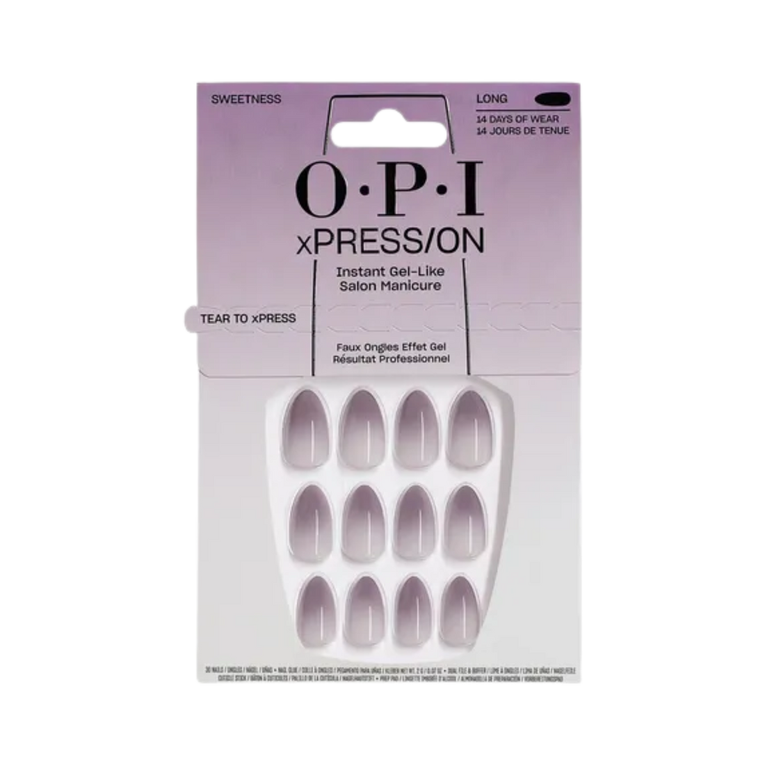 Faux-ongles OPI Sweetness xPRESS/ON Purple effet gel édition limitée