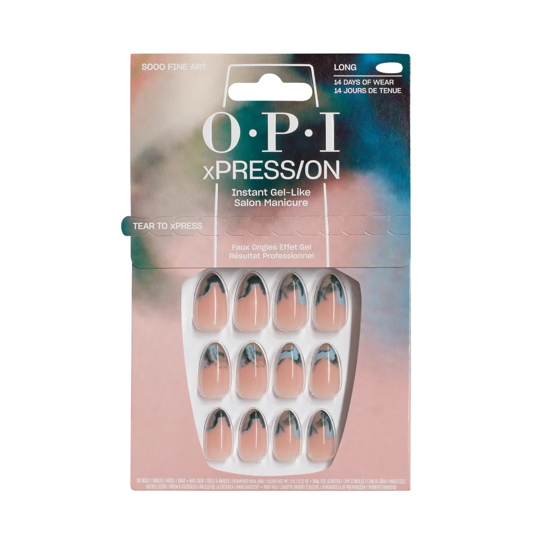 Faux-ongles OPI xPRESS/ON Nail Art Sooo Fine Art effet gel artistique réutilisables