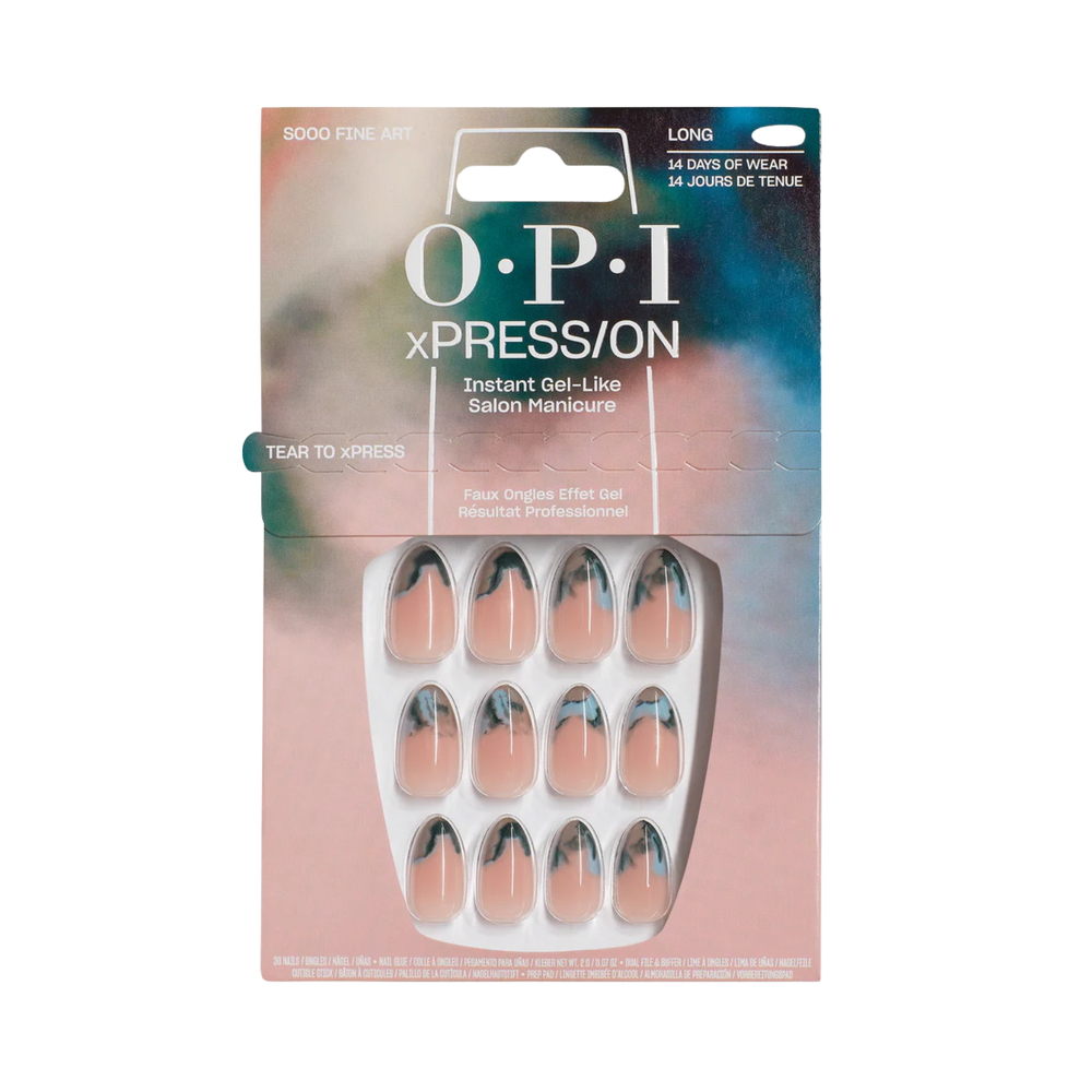 Faux-ongles OPI xPRESS/ON Nail Art Sooo Fine Art effet gel artistique réutilisables