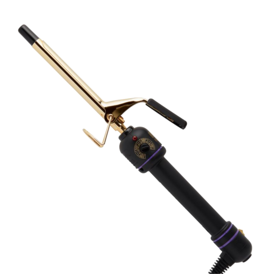 Fer à friser Hot Tools modèle 1103CN, barillet or 24K conique ½″‑1″, poignée noire