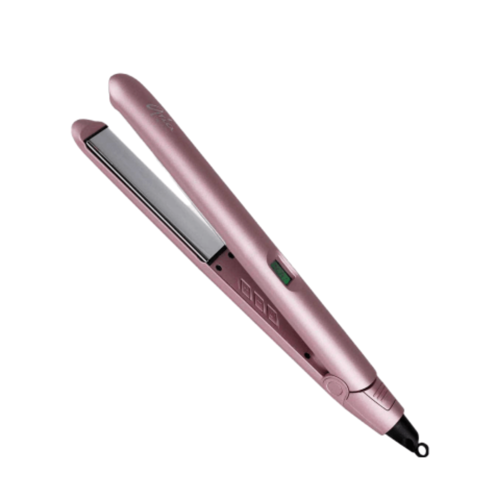 Fer à friser ionique Aria Beauty Rose Gold 1 po, finition métal brillant, tube curling