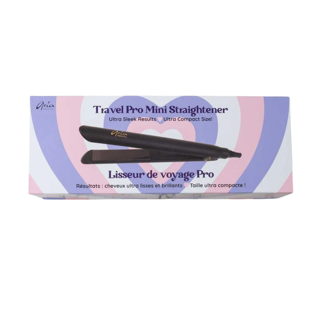 “Aria Beauty fer lisseur de voyage Pro – mini lisseur céramique ionique, portable et bi-tension”