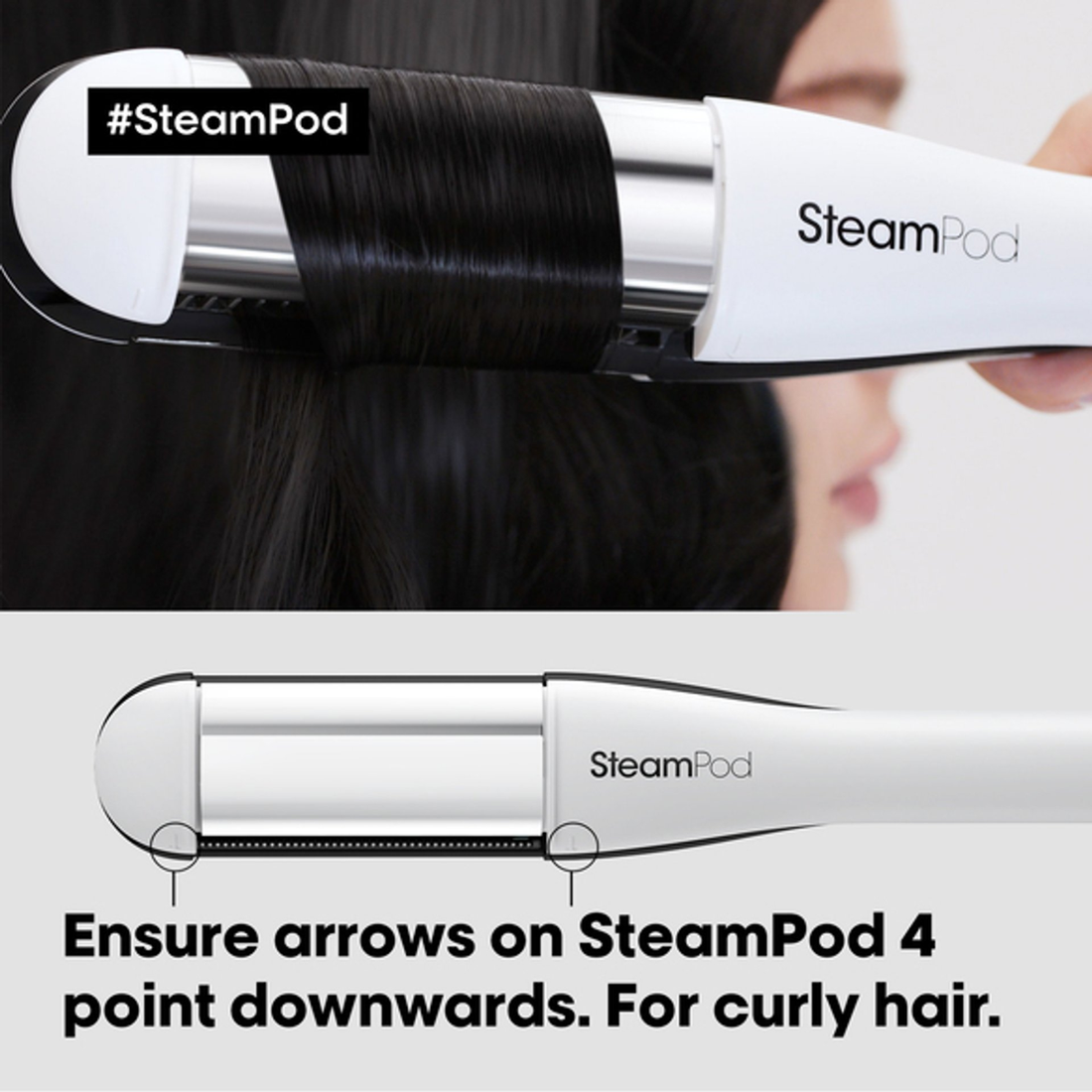Steampod 4 de L’Oréal Professionnel – lisseur vapeur professionnel pour lisser, onduler et boucler tous types de cheveux