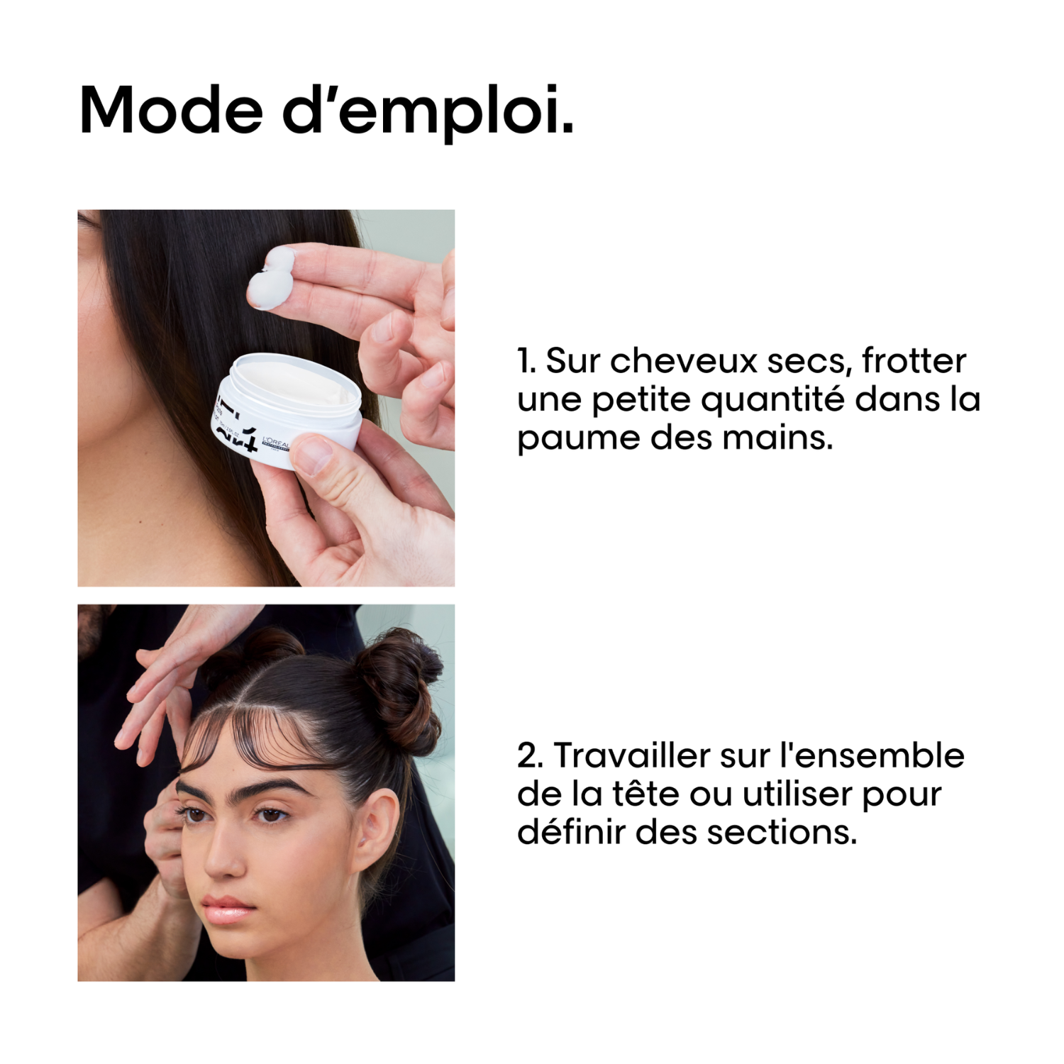 Pot 75 ml de L’Oréal Professionnel Tecni.Art Fix Paste — pâte coiffante finition mate pour cheveux.