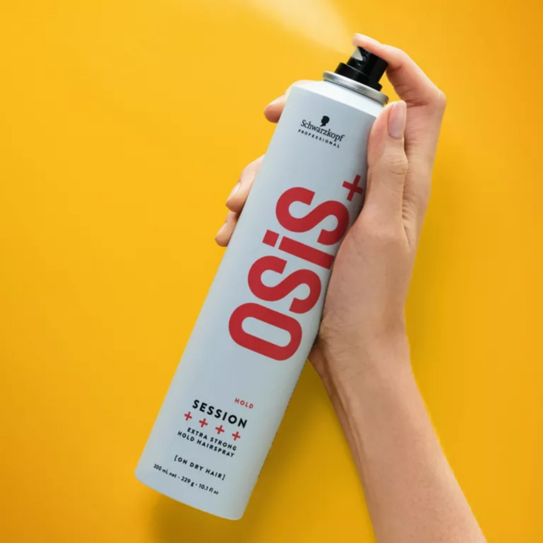 Flacon de fixatif élastique Schwarzkopf Session Label / Osis — spray coiffant élastique