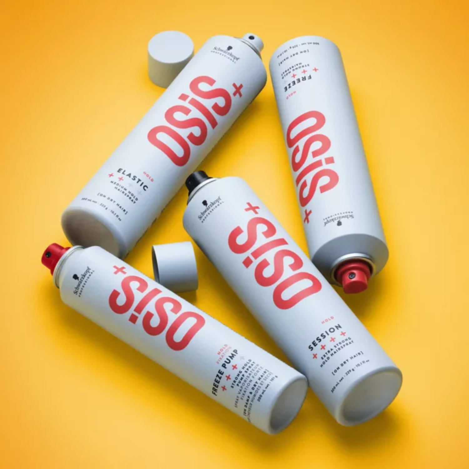 Flacon de fixatif élastique Schwarzkopf Session Label / Osis — spray coiffant élastique