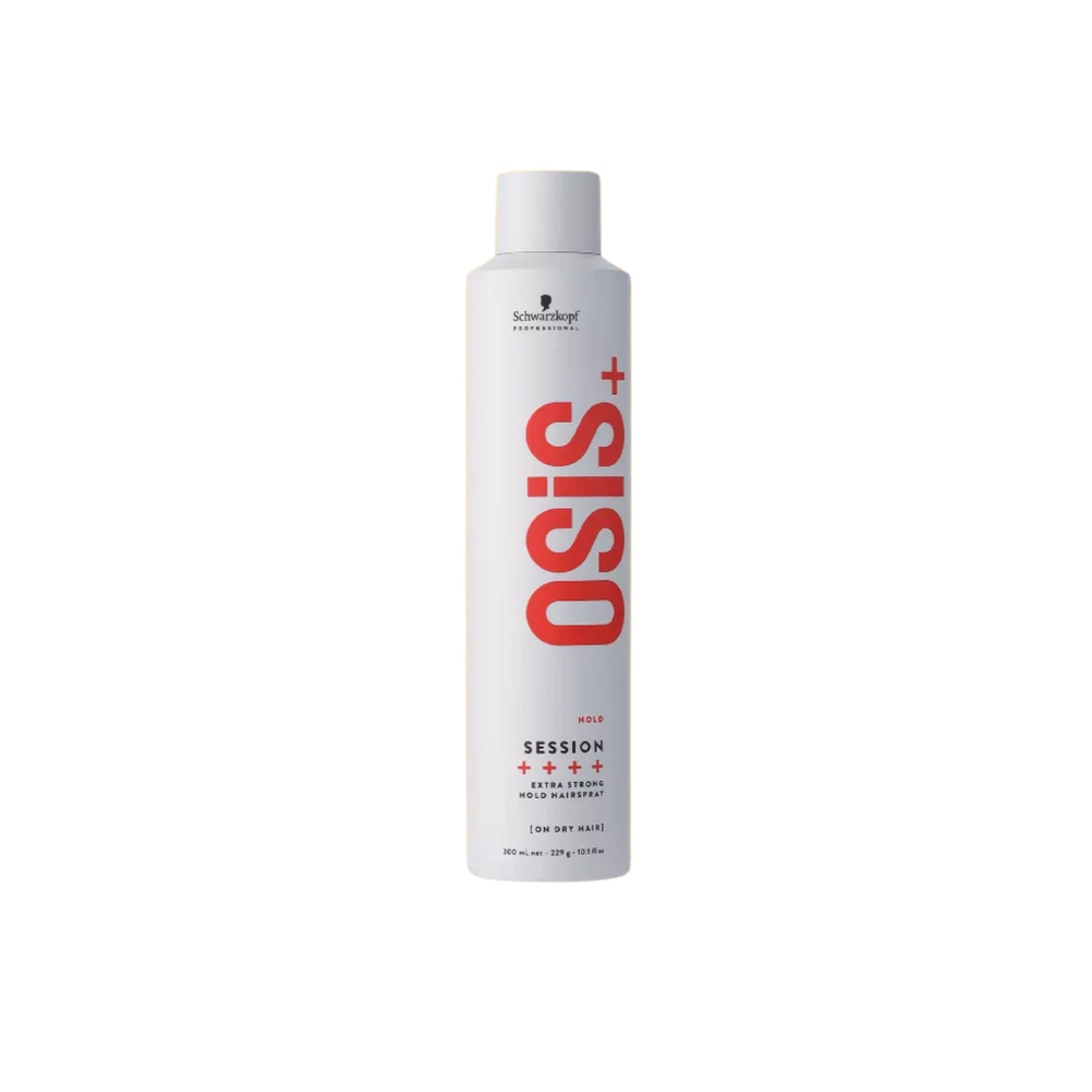 Flacon de fixatif élastique Schwarzkopf Session Label / Osis — spray coiffant élastique
