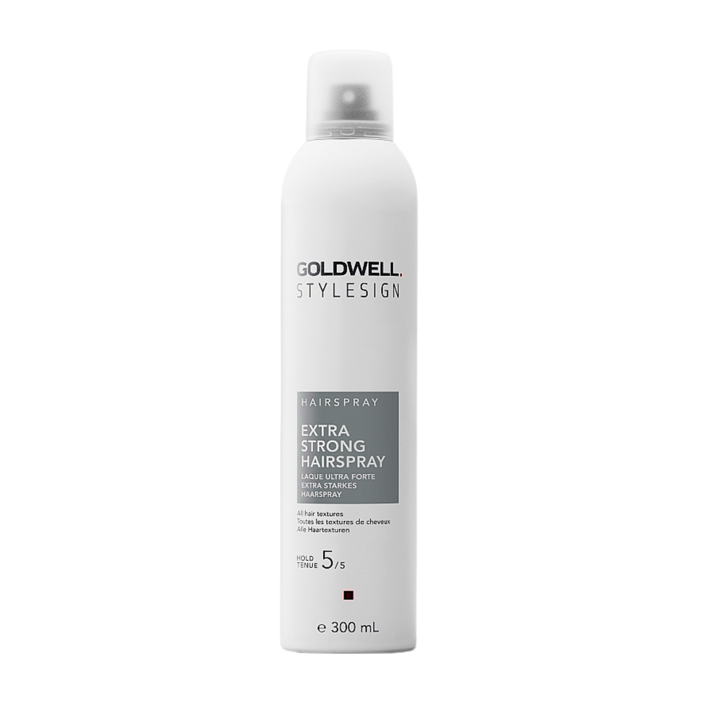 Spray fixatif puissant Goldwell Stylesign 75 ml sur fond blanc