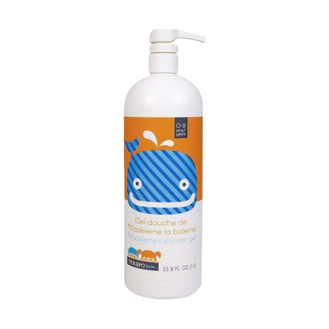 « Flacon 250 ml Gel Douche Madeleine la Baleine Térapo Junior – soin naturel pour enfants 0‑9 ans »