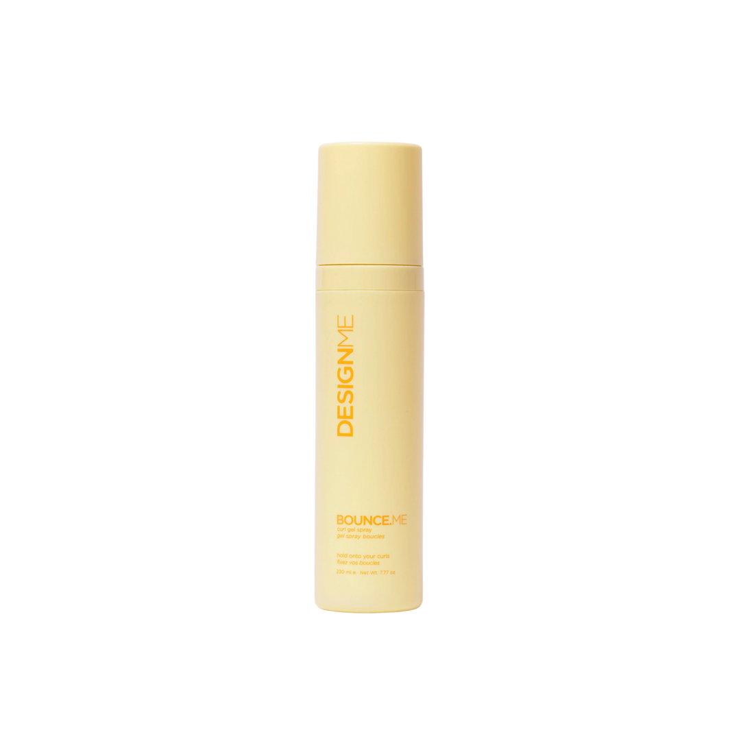 Flacon de Gel Spray Boucles Bounce.Me, formule légère pour boucles définies, souples et hydratées, avec tenue durable.