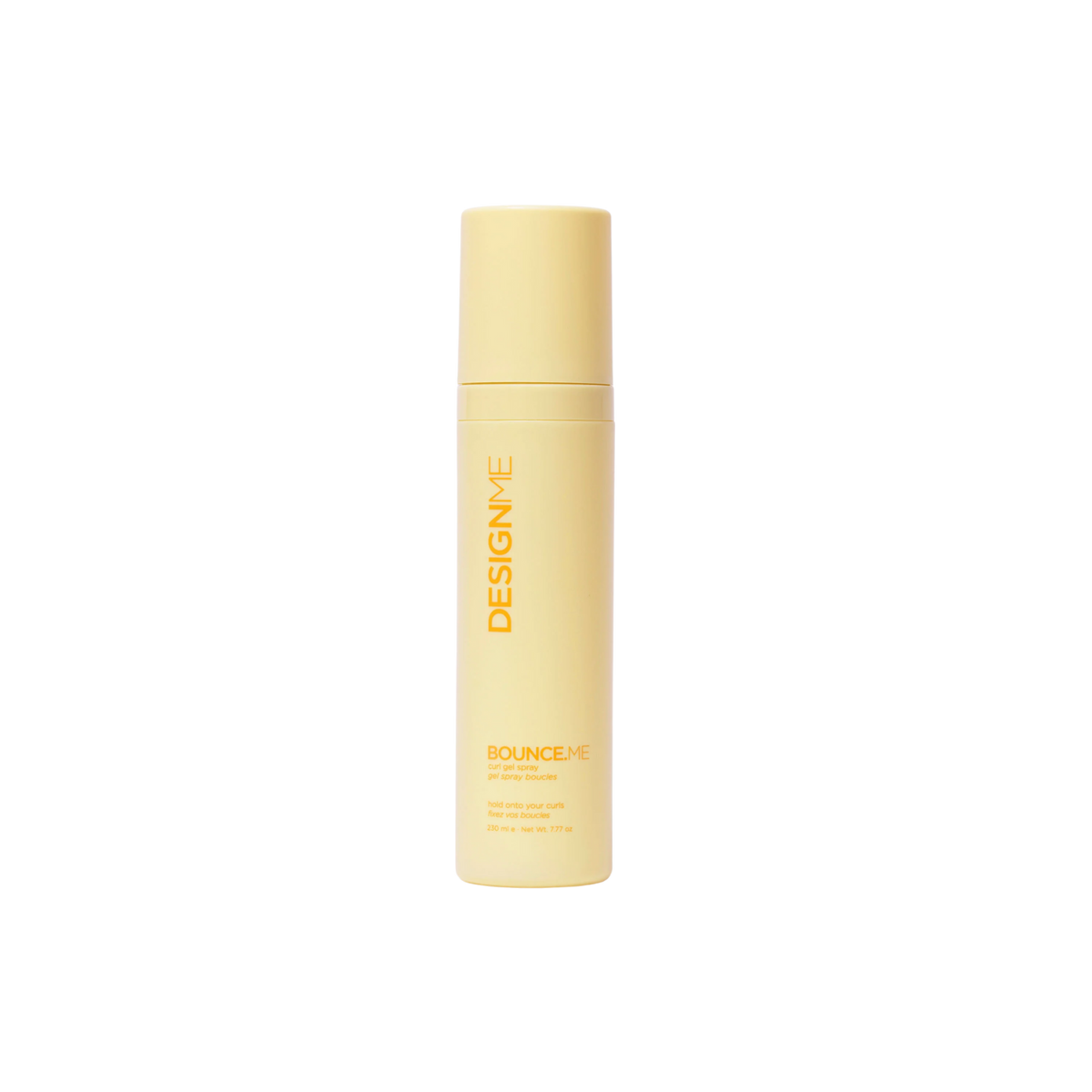 Flacon de Gel Spray Boucles Bounce.Me, formule légère pour boucles définies, souples et hydratées, avec tenue durable.