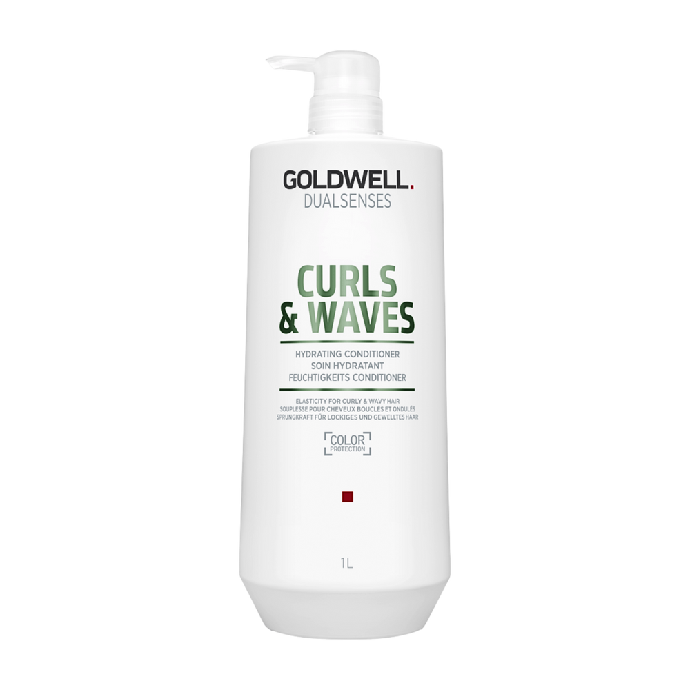 Flacon de conditionneur Goldwell Curls & Waves Hydrating Conditioner, soin léger pour boucles ondulées