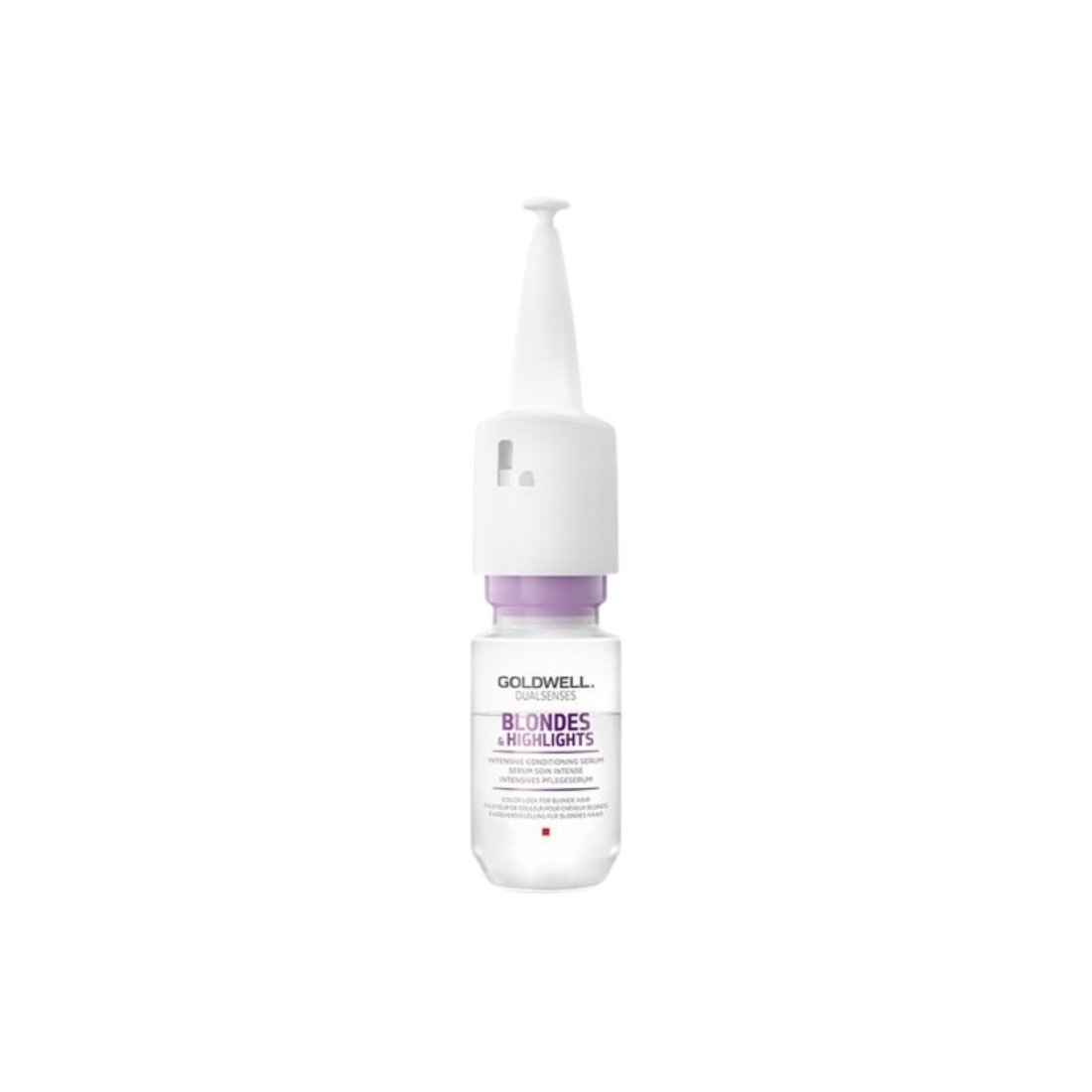 Flacon du sérum Goldwell Dualsenses Intensive Conditioning Serum Blondes & Highlights 18 ml pour cheveux blonds éclatants