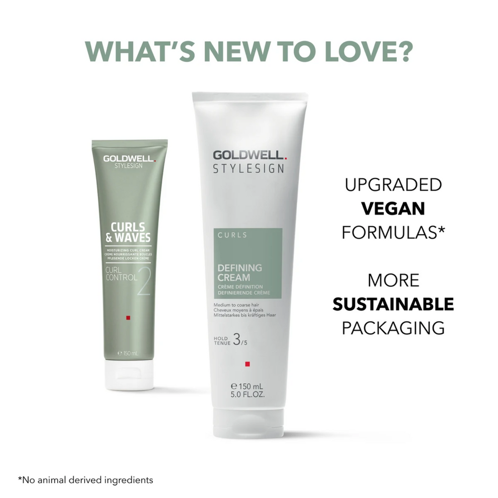 Tube ou pot de Goldwell StyleSign Curls Defining Cream – crème coiffante pour boucles et ondulations.