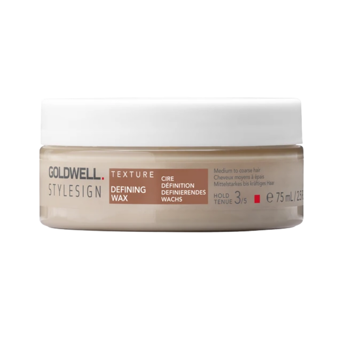 Pot 75 ml de Goldwell StyleSign Defining Wax pour définition coiffure et brillance intense.
