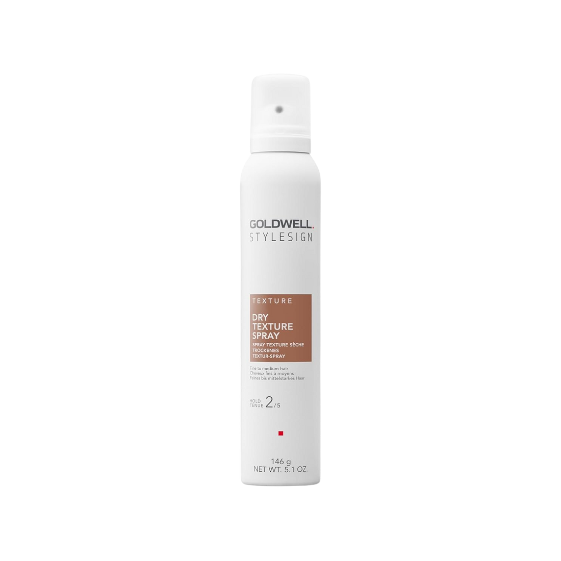 Flacon Goldwell StyleSign Dry Texture Spray – spray texturisant pour volume mat sans résidu.