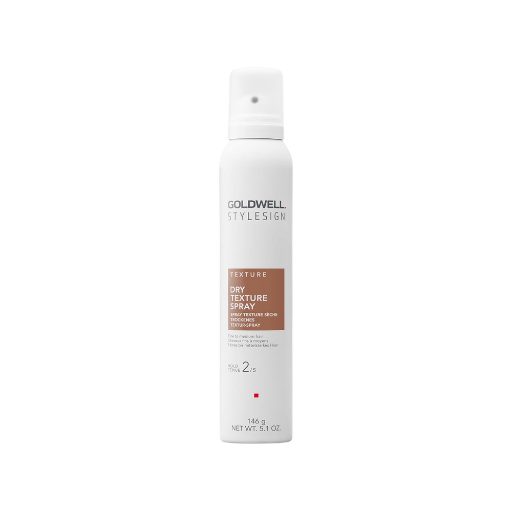 Flacon Goldwell StyleSign Dry Texture Spray – spray texturisant pour volume mat sans résidu.