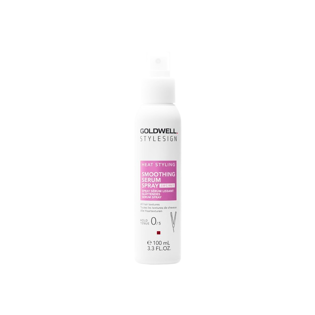 Flacon Spray Sérum Lissant Goldwell StyleSign 100 ml sur fond clair