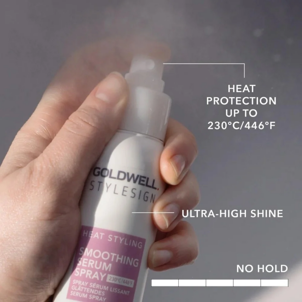 Flacon Spray Sérum Lissant Goldwell StyleSign 100 ml sur fond clair