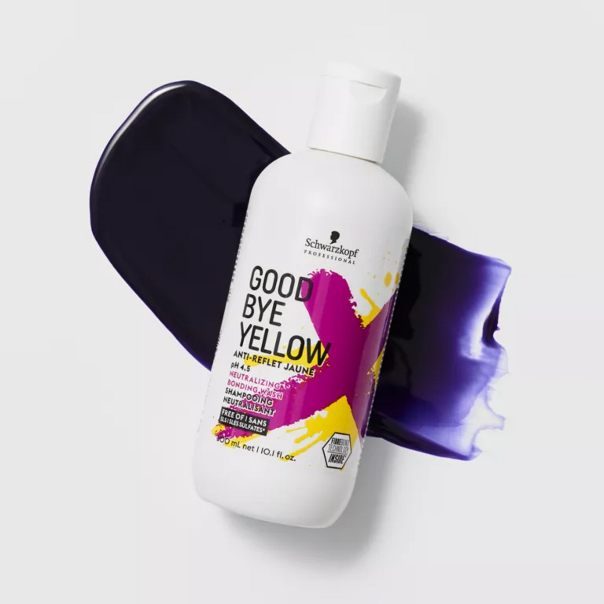 Flacon de shampooing pigmenté Schwarzkopf Goodbye Yellow 300 ml